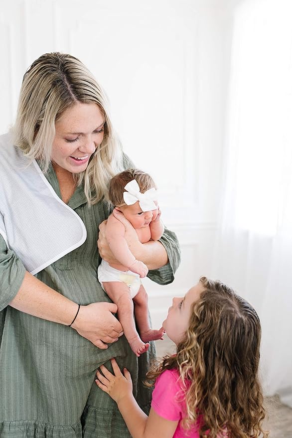 Copper Pearl Premium Baby Burp Cloths - 3-Pack Large Cotton Burp Cloths, Extra Soft Spit Up Rags with 3 Absorbent Layers, Perfect for Baby Boy and Baby Girl Gifts (21" x 10" Size, Lennon Set)