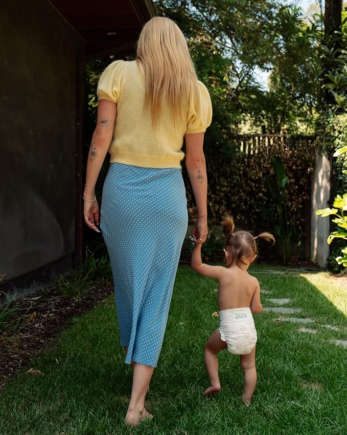 Pura Size 7 Eco-Friendly Diapers (33+lbs) Totally Chlorine Free (TCF) Hypoallergenic, Soft Organic Cotton, Sustainable, up to 12 Hours Leak Protection, Allergy UK, 3 Packs of 17 (51 Diapers)