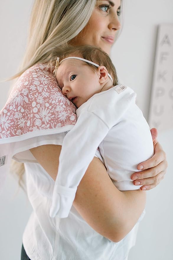 Copper Pearl Premium Baby Burp Cloths - 3-Pack Large Cotton Burp Cloths, Extra Soft Spit Up Rags with 3 Absorbent Layers, Perfect for Baby Boy and Baby Girl Gifts (21" x 10" Size, Olive Set)