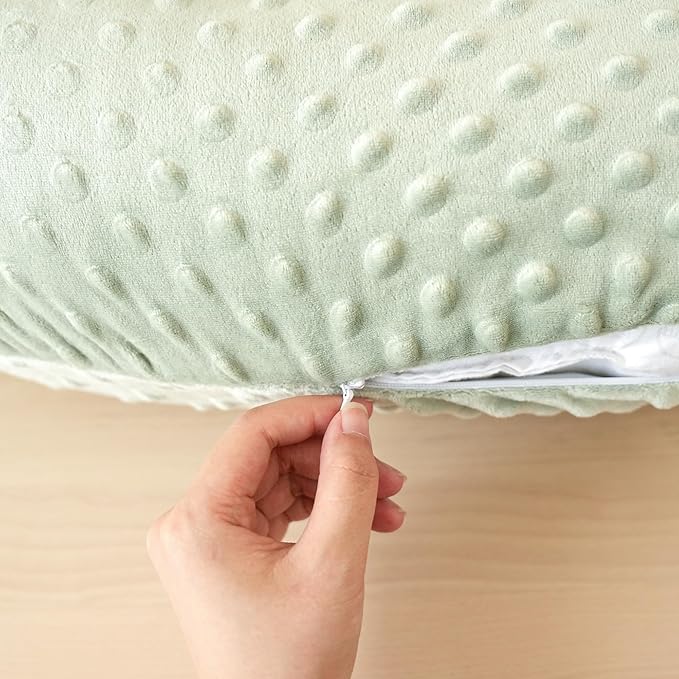 Konssy 2 Pack Nursing Pillow Covers, Soft and Comfortable Nursing Cover for Breastfeeding Pillows, Pillow Slipcover for Baby Girls Boys Newborn(Green, Woodland)