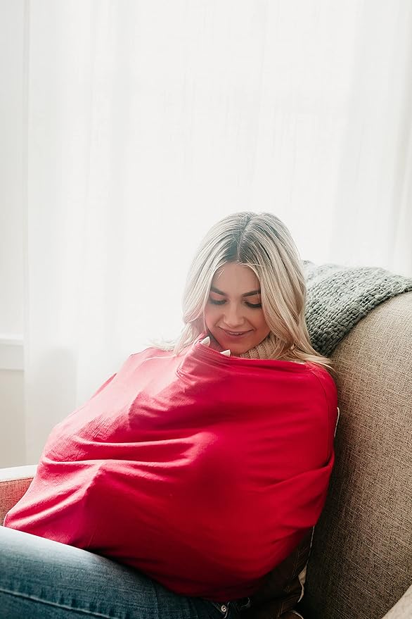 Copper Pearl Multi-Use Cover: Car Seat Covers, Nursing Cover, and Stroller Cover for Sun - Stretchy Fabric, All-Season Use, Stylish Designs, Easy Access for Moms - Mara