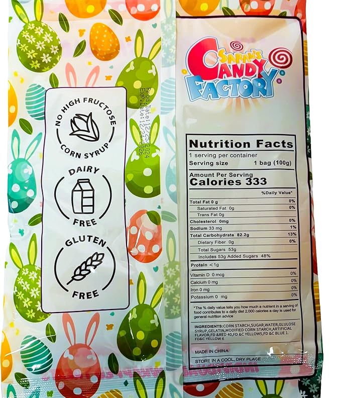 Easter Marshmallow Gummies - 10 Fun Designs, 6-Pack, Total 60 Individually Wrapped Gummies - Gluten-Free & Dairy-Free, Perfect for Egg Hunts