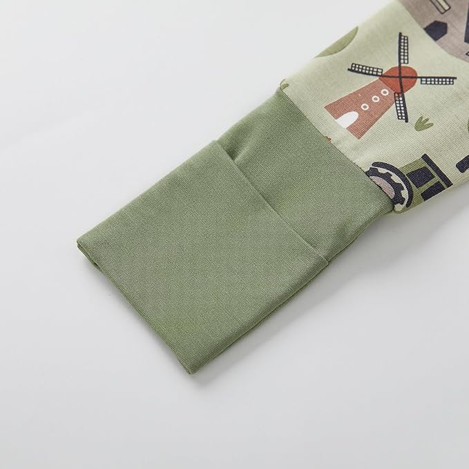 pureborn Baby Boys Girls Sleeper Snug Fit Viscose from Bamboo Pajamas 0-24 Months