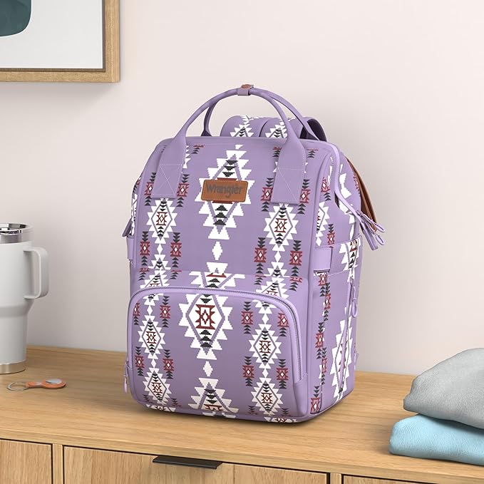 Montana West Wrangler Callie Diaper Bag Backpack with Stroller Straps Multifunction Baby Travel Bag WG2204-9110LV