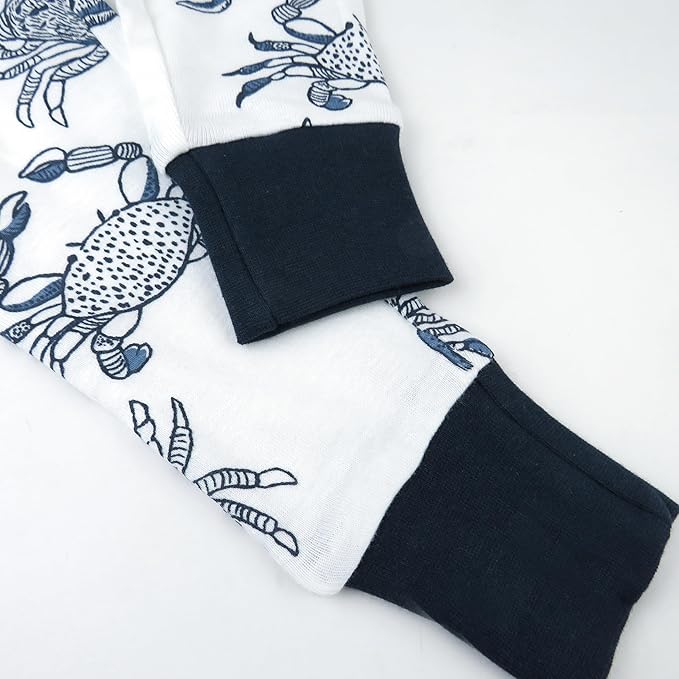 HonestBaby 2-Piece Pajamas Sleepwear Pjs 100% Organic Cotton for Baby, Toddler, Kids, Boy