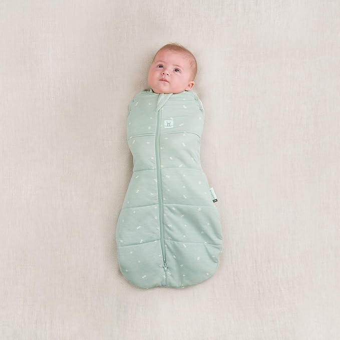 ergoPouch Cocoon Swaddle Sack 0.2 TOG - Baby Sleep Sack, Gentle Snug Fit Helps Calm Startle Reflex, Ideal for Arms In/Out Sleeping, Soft Breathable Fabric for Better Sleep (0 Months, Sage)