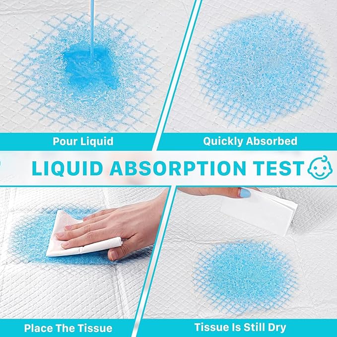 50 Pack Disposable Changing Pads,17 x 24 inch Baby Disposable Underpads,Ultra Absorbent Diaper Changing Pads,Leak-Proof Breathable Underpads,Waterproof Pets Pee Dogs Pad