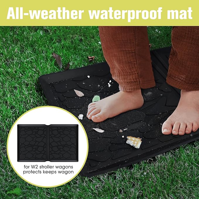 All Weather Mat for Wonderfold Wagon, Foldable Wagon Accessories made of Silicone, Protects the car from Sand, Dust and Water, Easy to Clean for Wonderfold (W2 models)30.3*16*0.78in(black)