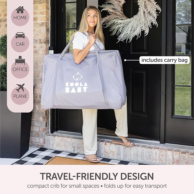 Baby Bedside Sleeper - Bassinet & Bedside Crib with Height Adjustment & Wheels - Can Be Placed Next to Bed - Attaches to Parents Bed - Easy to Fold & Carry Bassinet for Girls (Pink)