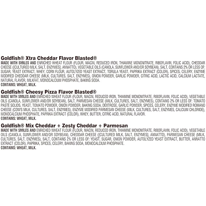 Goldfish Bold Mix Variety Pack Snack Crackers, 1 oz Snack Packs, 30 Ct Box