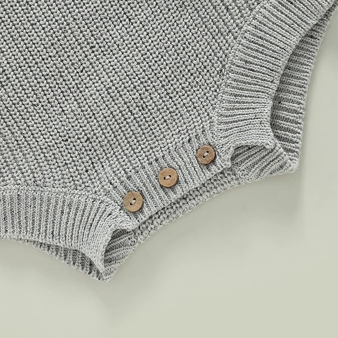 FYBITBO Baby Girl Boy Sweater Knit Oversized Pullover Sweatshirt Romper Onesie Warm Fall Winter Clothes Outfit Newborn