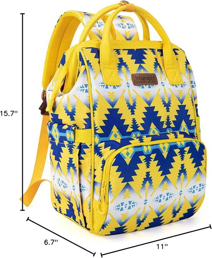 Montana West Wrangler Callie Diaper Bag Backpack with Stroller Straps Multifunction Baby Travel Bag WG2204-9110YL