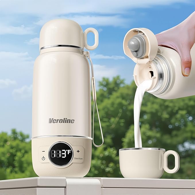 Portable Bottle Warmer for Travel– Warm Baby Formula, breastmilk, or Water, Super Fast Charging Milk Warmer with Precise Temp Control & Long-Lasting Keep Warm, Baby Bottle Warmer for On-The-Go
