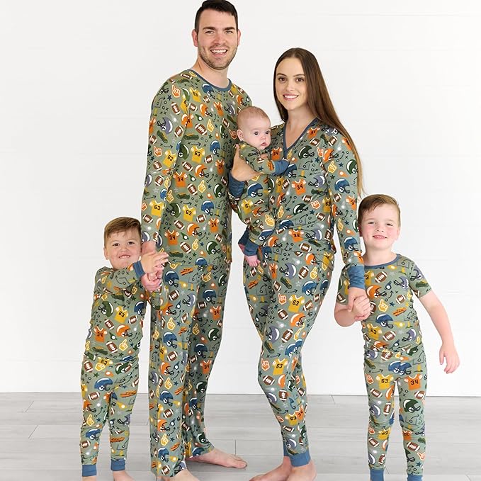 Little Sleepies Two-Piece Pajama Set for Boys & Girls, Soft Viscose from Bamboo Toddler Pajamas for Kids, Family Matching PJs