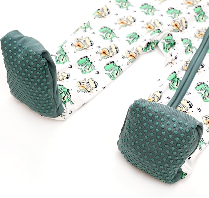 JunNeng Viscose from Bamboo Baby Boy Sleeper with Mitten Cuffs, Footless Soft Zippy Pajamas, Sleep N' Play Romper 0-18 Months