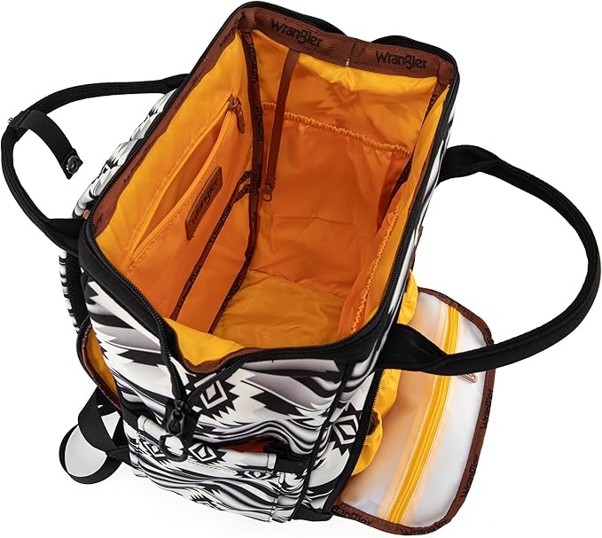 Montana West Wrangler Callie Diaper Bag Backpack with Stroller Straps Multifunction Baby Travel Bag WG2204-9110BK