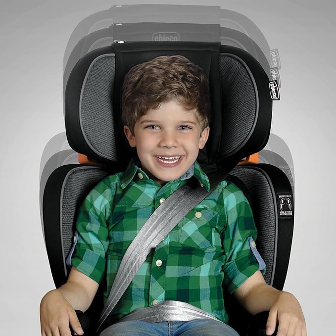 Chicco KidFit Zip Plus 2-in-1 Belt-Positioning Booster Car Seat, Backless and High Back Booster Seat, for Children Aged 4 Years and up and 40-100 lbs. | Taurus/Black/Grey