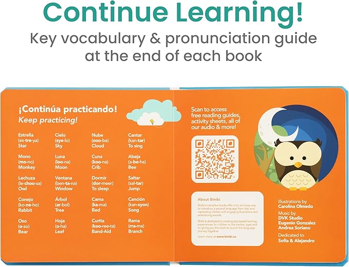 Binibi Spanish Musical Book for Toddlers 1-3 Estrellita ยฟDรณnde Estรกs? & Other Nursery Rhymes | Spanish Learning for Kids | Bilingual Children's Sound Book | Libro en espaรฑol para bebรฉs