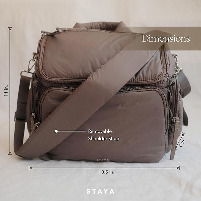 Staya- Cloud Diaper Bag (Taupe, Medium)