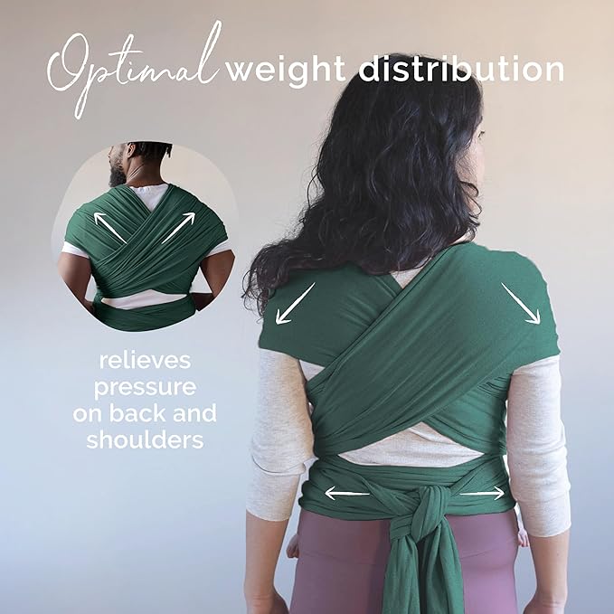 Boba Baby Wrap Carrier – Original Baby Sling Carrier for Newborns (7–35 lbs), Soft, Secure, Hands-Free & Ergonomic, Ideal for Comfortable Bonding, New Parents (Serenity Rainforest)