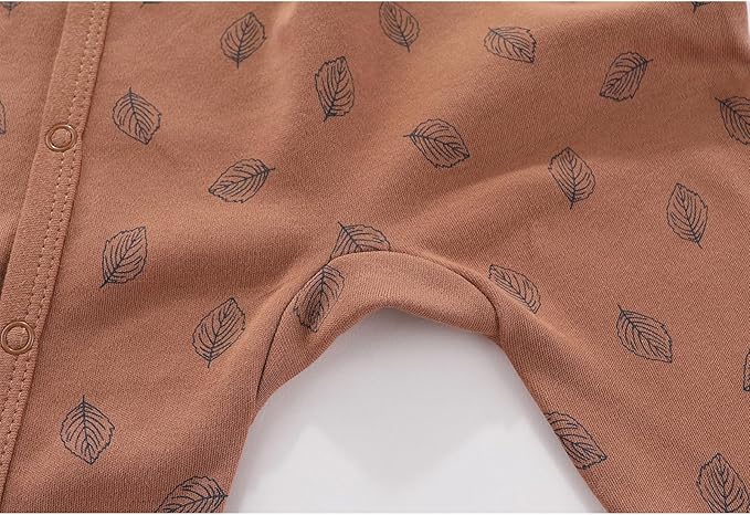 Unisex Baby Boy Girl Footies Rompers Cotton Long Sleeve 3 Pack Infant Jumpsuits 0-12Months Babies' Outfits