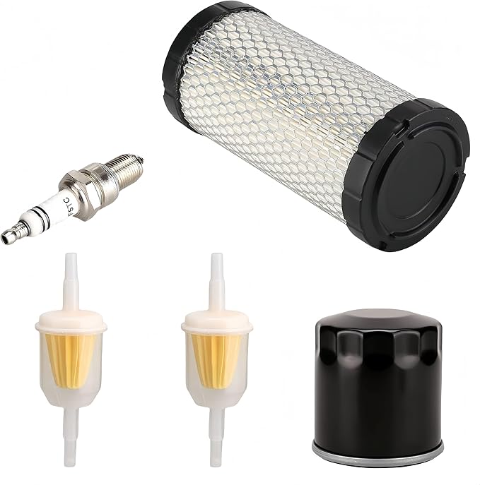 EZGO RXV & TXT Tune Up Kit (2008-Up RXV/2010-Up TXT) - Includes Air/Oil/Fuel Filters & Spark Plug | Golf Cart Maintenance Kit | Replaces OEM# 611879 | Ezgo Air Filter