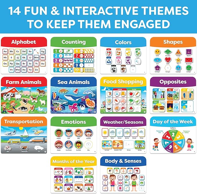 Montessori Preschool Busy Book for Toddlers Ages 3 and Up - Preassembled - Preschool Learning Activities Homeschool Montessori Toys - 3 Year Old Boy Gift - 3 Year Old Girl Christmas Birthday Gift