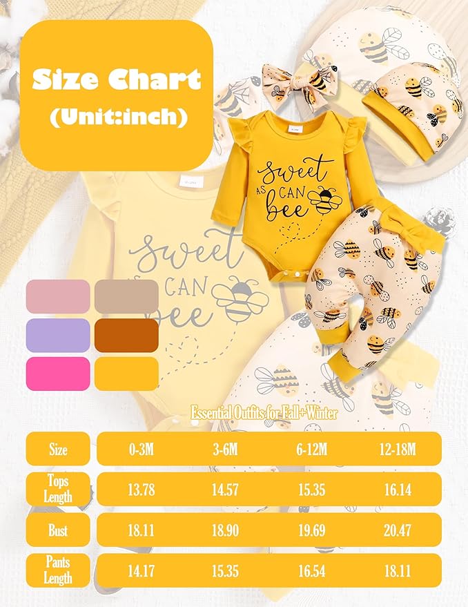 Baby Girl Clothes Newborn Infant Outfits Cute Summer Clothes Spring Romper Set+Hat+Headband