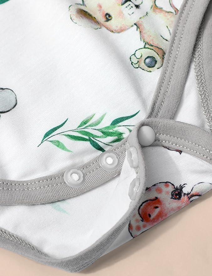 Baby Boy Clothes Long Sleeve Animal Plaid Romper + Overalls Infant Boy Clothes 2PCS Fall Winter Outfits