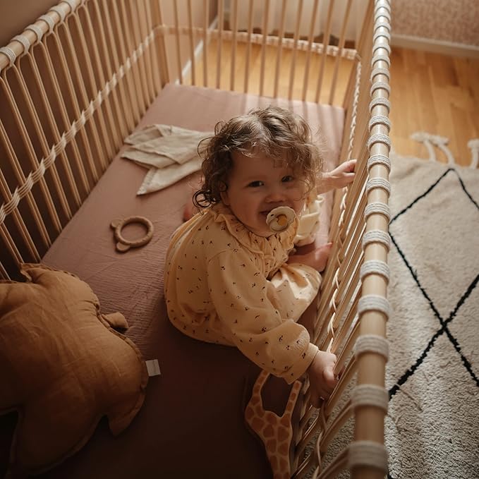 mushie Silicone Baby Teether Toy | Bear (Natural)