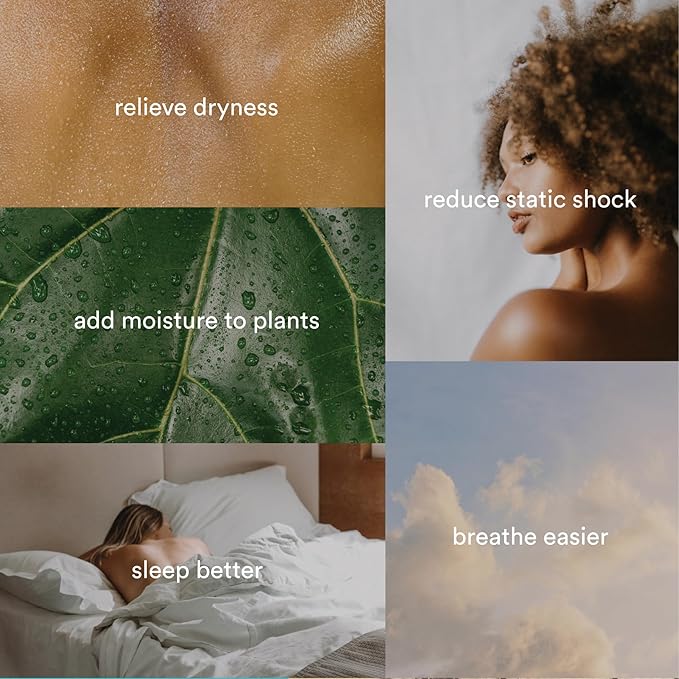 Homedics Ultrasonic Humidifier, Bedrooms and Home Offices, 0.97-Gallon Tank, 45-Hour Runtime, Visible Ultra-Quiet Cool Mist, Aromatherapy, Demineralization Cartridge, Night-Light, Auto-Off, Taupe