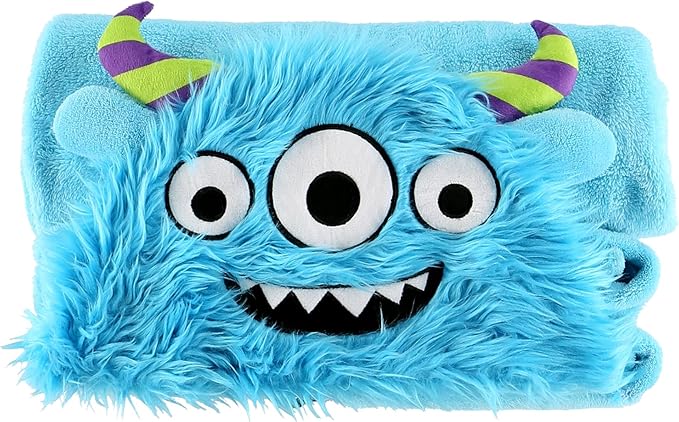 Lazy One Wearable Hooded Blanket for Kids, Animal Hooded Blanket (Monster)