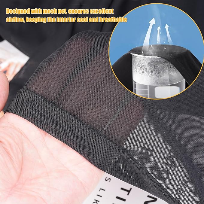 4-Sided Lightweight Elastic Mesh Sunshade Fence Compatible for Wonderfold W4/W2 Wagon Stroller All Models,Not Obstructing Vision Sunshade Net (Black)