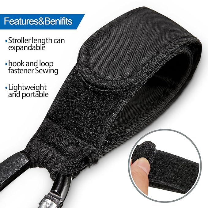 6 Pack Baby Stroller Hooks for Hanging Diaper Bags Pram Clips for Bags Multipurpose Hooks for Grocery Shopping Backpack Stroller Accessories Pram Buggy Clips Straps Hook