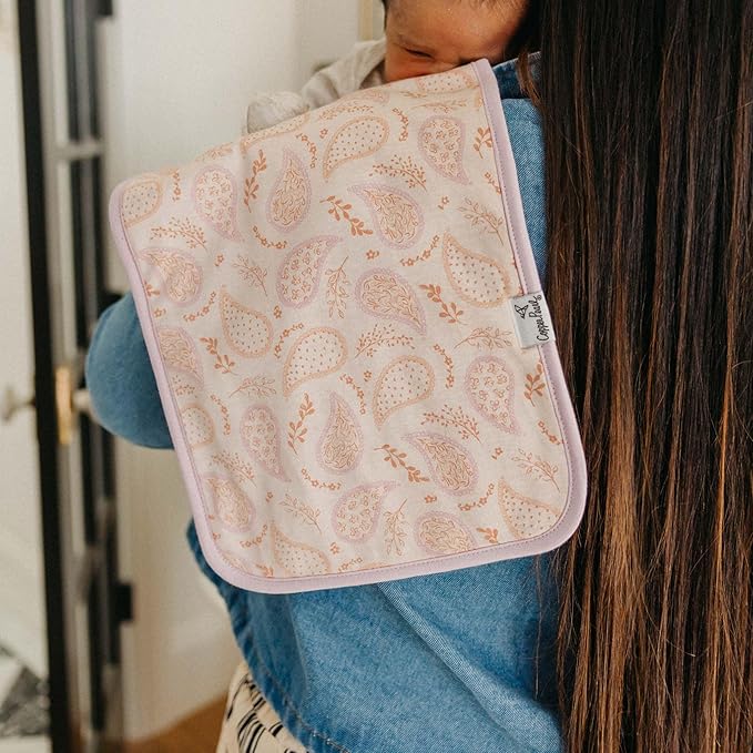Copper Pearl Baby Burp Cloth Large 21''x10'' Size Premium Absorbent Triple Layer 3-Pack Gift Set Cheyenne