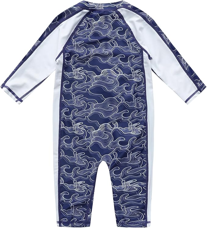 Baby Swimsuit UPF 50+ Sun Protection One Piece Zipper Beach Swimwear for Little Boys Girls Toddler