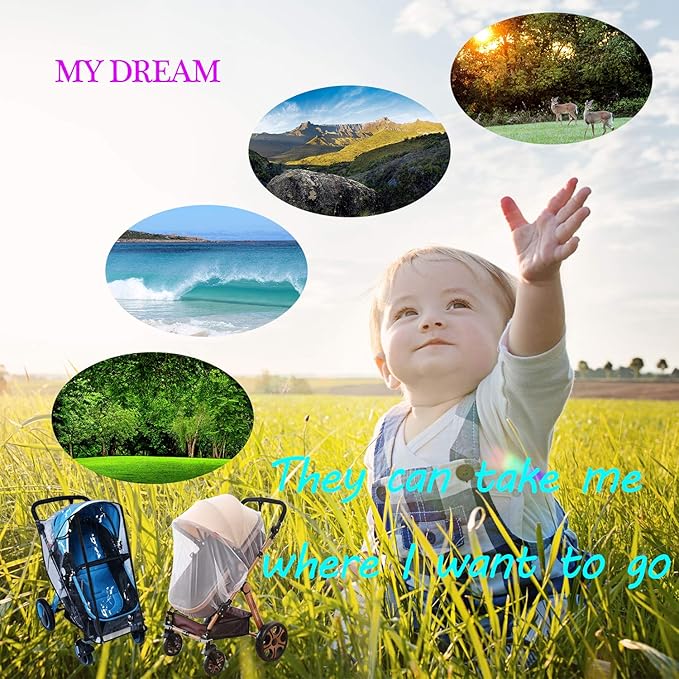 Stroller Rain Cover Baby Mosquito Net Universal Weather Shield Bug Net for Jogging Stroller Pushchair Buggy Pram Protect Baby from Rain Insect Wind Bug Snow Fly Shade Shield Netting Plastic