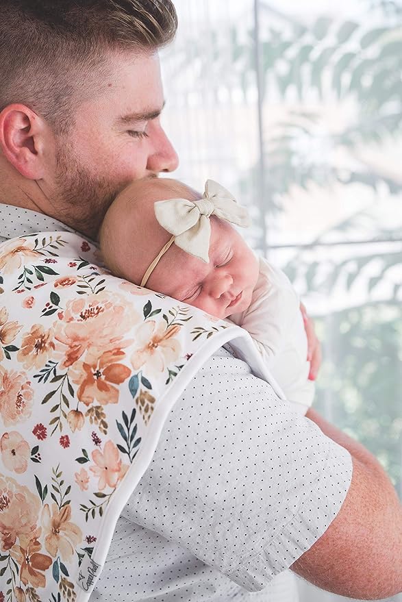 Copper Pearl Baby Burp Cloth Small 21''x10'' Size Premium Absorbent Triple Layer 3-Pack Gift Set 'Autumn'