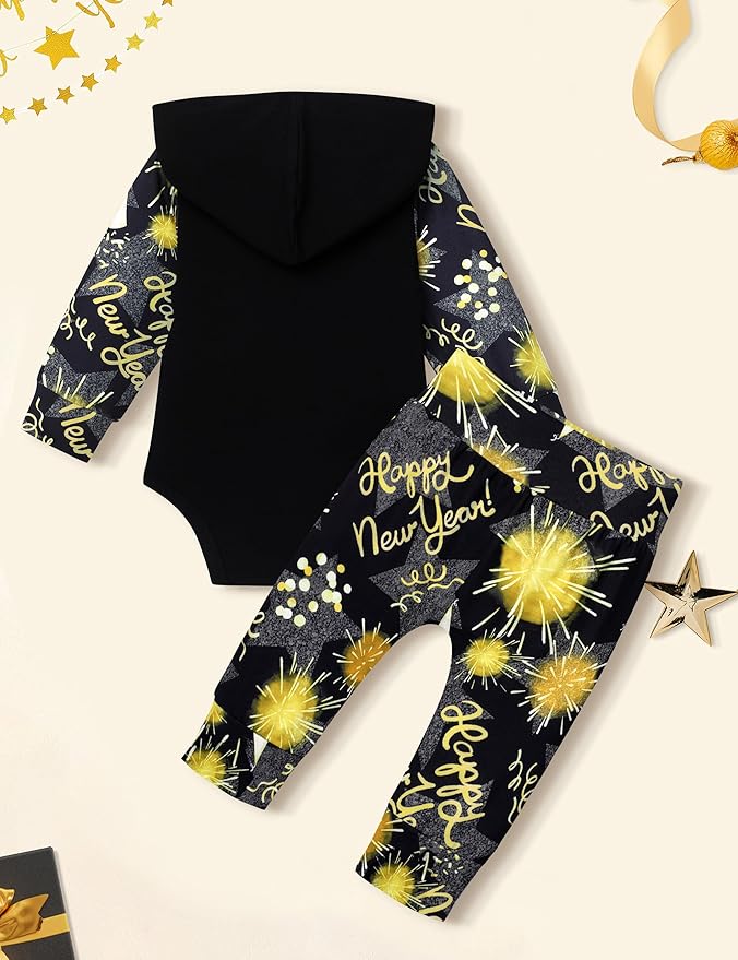 Fommy Newborn Baby Boy Clothes Plaid Letter Print Long Sleeve Hoodies + Long Pants 2PCS Fall Winter Outfits Set