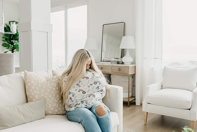 Jo Copper Pearl Multi-Use Cover: Car Seat, Nursing & Stroller Cover - Stretchy Fabric, All-Season, Stylish Designs, Easy Mom Access