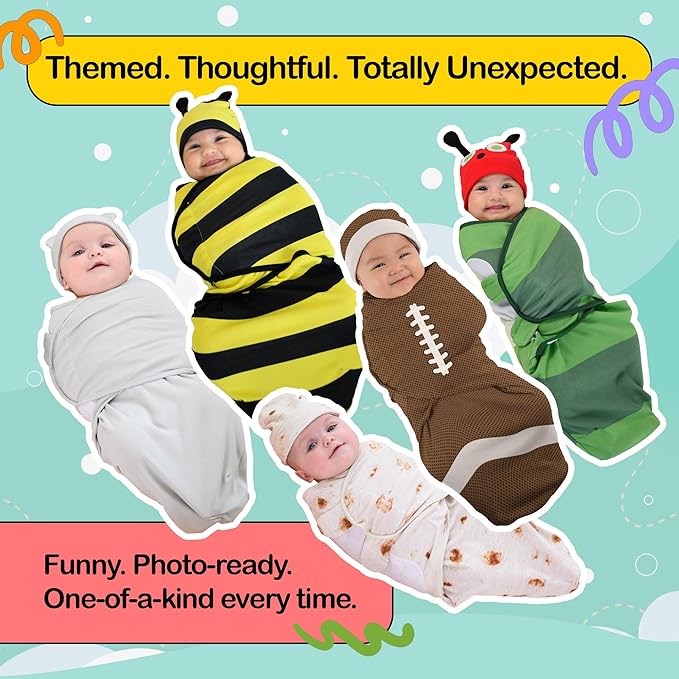 Cuddle Club Newborn Swaddle Gift Set – Includes Swaddle Blanket, Hat & Crib Sheet in Fun Styles – For Baby Boys & Girls