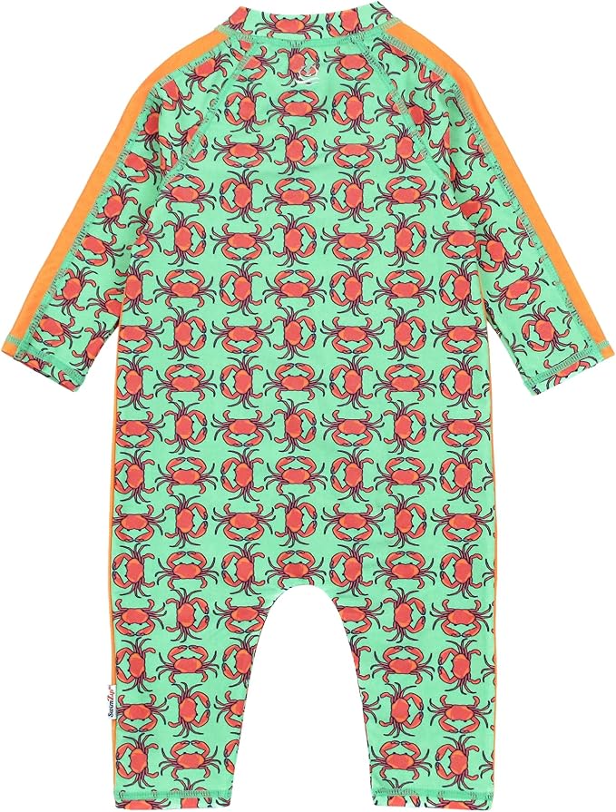 SwimZip Boys' Long-Sleeve UPF 50+ Swimsuit for Baby, Toddler, & Little Boys
