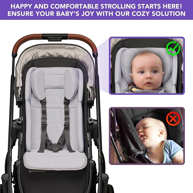 Infant Liner Seat Compatible with Uppababy Vista, Vista V2, Vista V3, Cruz V2, Cruz, RumbleSeat, and RumbleSeat V2, 2 in 1 Newborn to Toddler Comfort Insert