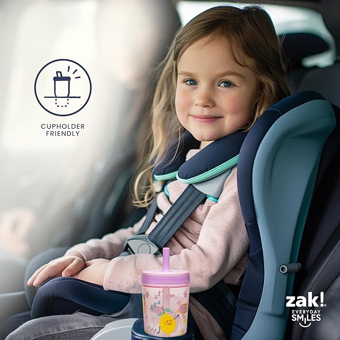 Zak Designs Sesame Street Kelso Toddler Tumblers For Travel or At Home, 15oz 2-Pack Durable Plastic Sippy Cups With Leak-Proof Design is Perfect For Kids (Elmo and Cookie Monster)