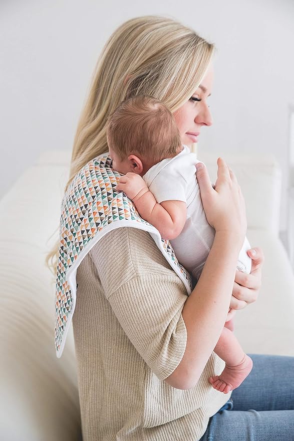 Copper Pearl Premium Baby Burp Cloths - 3-Pack Large Cotton Burp Cloths, Extra Soft Spit Up Rags with 3 Absorbent Layers, Perfect for Baby Boy Gifts (21" x 10" Size, Bison Set)