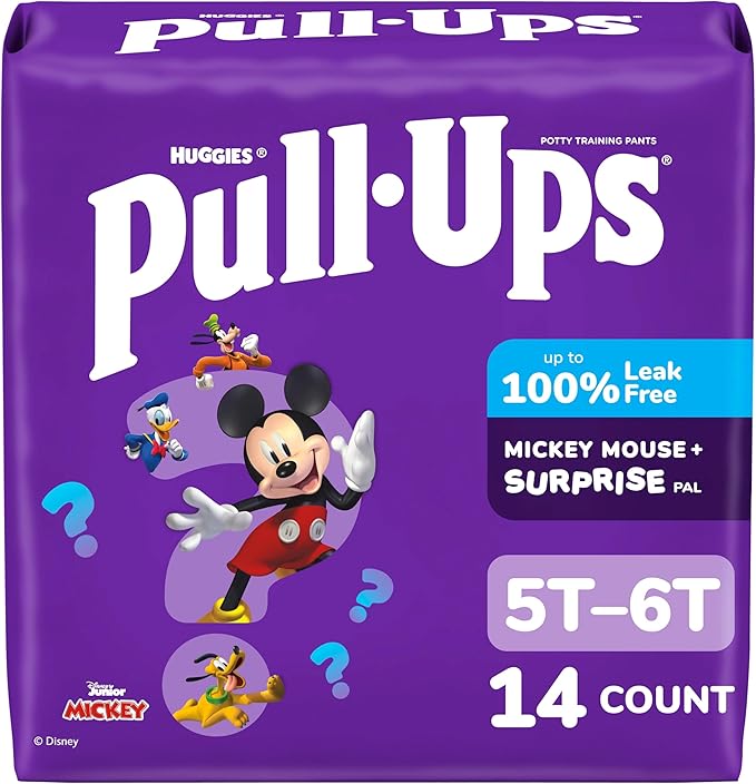 Pull-Ups Boys' Potty Training Pants, Size 5T-6T Training Underwear (46+ lbs), 14 Count