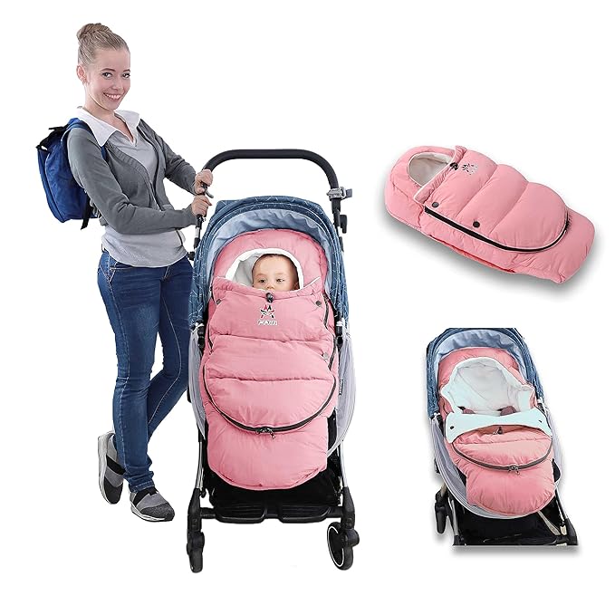 F-Y-YIYI Bunting Bag for Stroller Sleeping Bags Thickened Warm Stroller Blanket Toddler Removable Newborn Baby footmuff Winter Baby Travel Essential