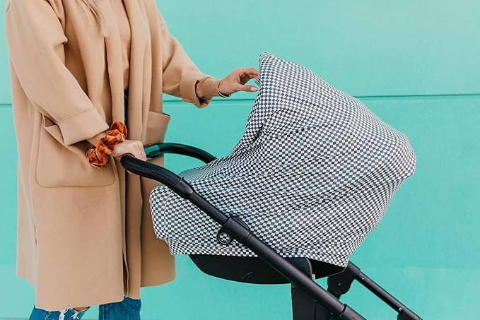 Baby Car Seat Cover Canopy and Nursing Cover Multi-Use Stretchy 5 in 1 Gift "Nash" by Copper Pearl