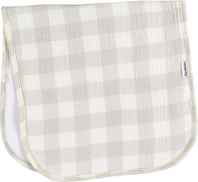 Gerber Baby Unisex Muslin Burp Cloths 5-Pack, Multi Stars, Large Size 20" x 10"