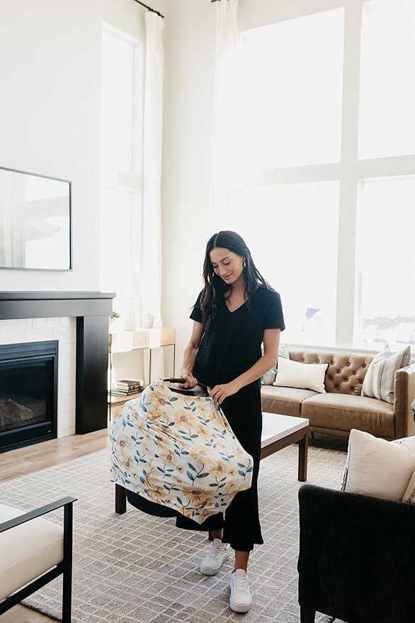 Sunnie Multi-Use Cover: Car Seat, Nursing & Stroller Cover - Stretchy Fabric, All-Season, Stylish Designs